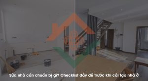 Sửa nhà cần chuẩn bị gì